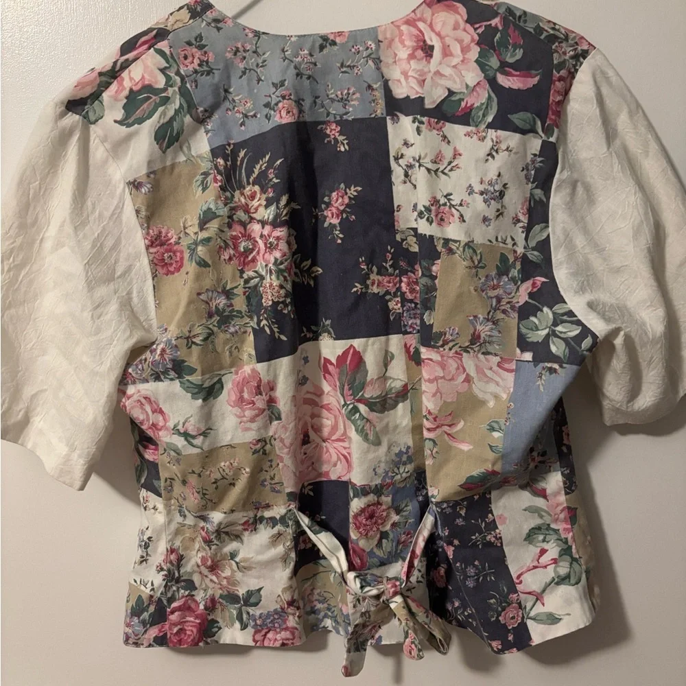 Cottagecore Vintage Soft Girl Tapestry Floral Patchwork Set 2 Piece - Picture 5 of 10
